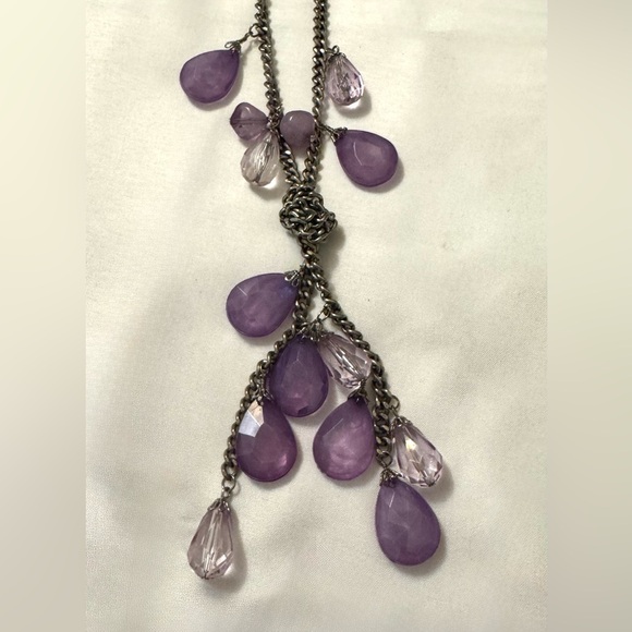 LOFT Jewelry - Elegant Purple Amethyst Necklace with Silver Detailing
*3 for $30